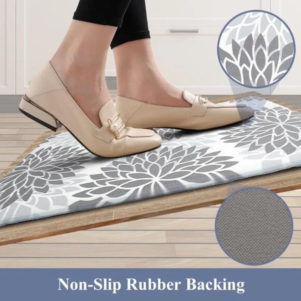 New Set of 2 Anti-Fatigue Kitchen Rug, Non-Slip, Cushioned, Waterproof Mats